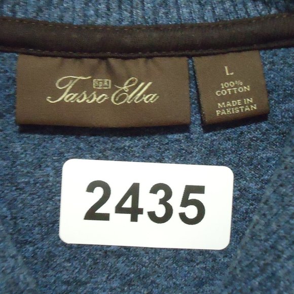 Tasso Elba* Men's Long Sleeve Straight Hem Shawl Collar Ribbed Sweater~ Large - Picture 3 of 9